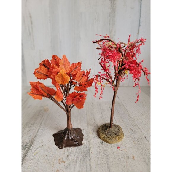 Lemax set tree fall leaf village Halloween accessory set - Picture 6 of 8